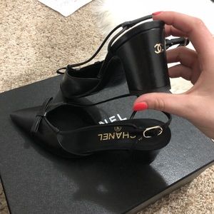 Chanel black heels
